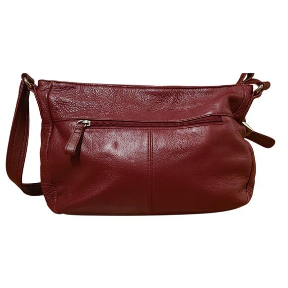 Stone Mountain Red Leather Shoulder Bag Retro - Picture 2 of 7